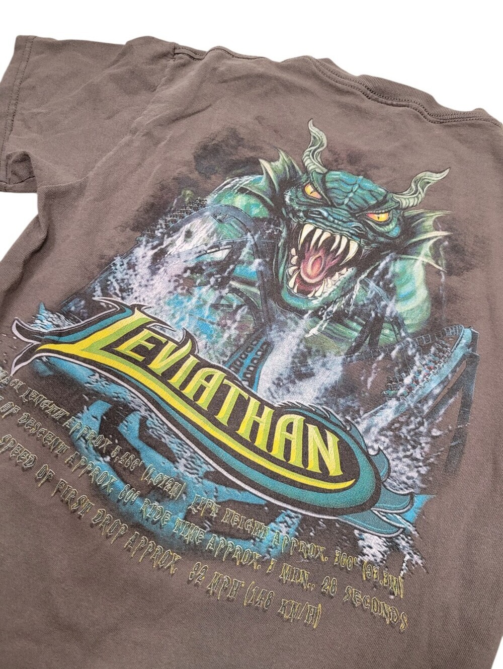 Vintage 2012 Canada Wonderland Leviathan Graphic Tee T-shirt Brown Size: Small